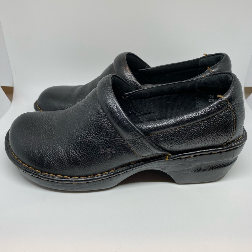 B.o.c Born Concept Black Leather Clogs Size 10